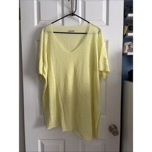 Crea Concept Asymmetric Linen Minimalist Blouse Top Size 44 L/XL